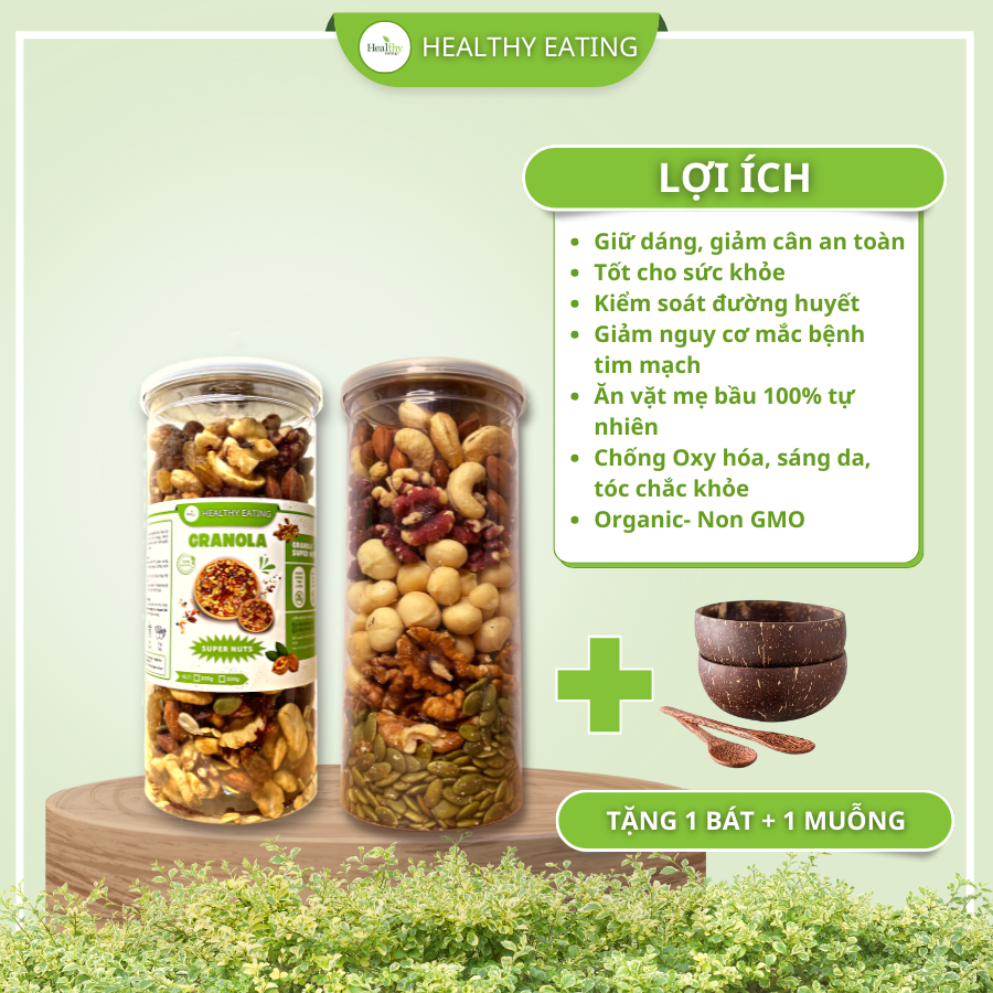combo ngũ cốc granola siêu hạt